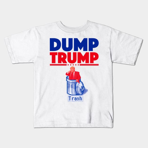 DUMP TRUMP Kids T-Shirt by FREESA